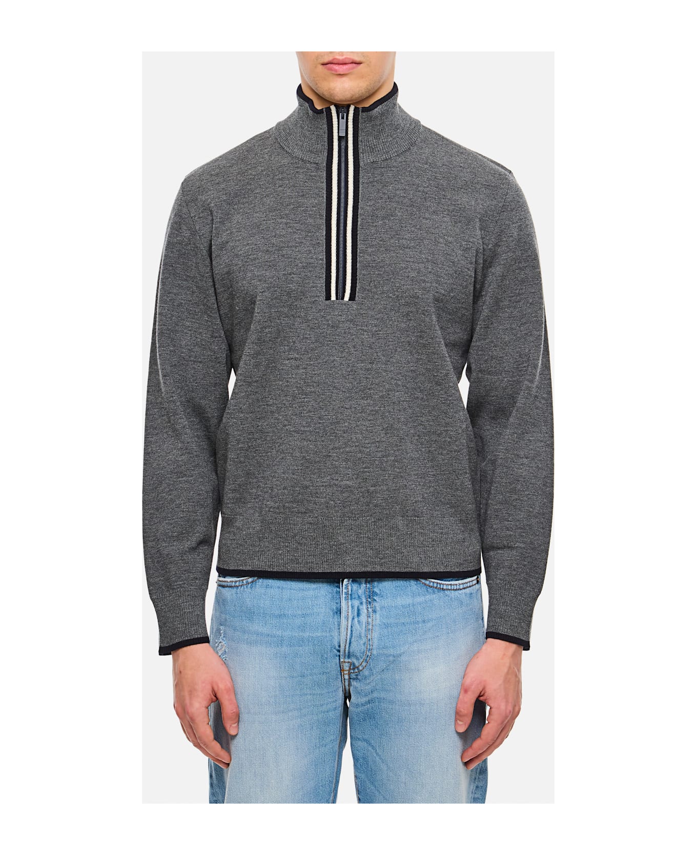 Thom Browne Half Zip Pullover - Grey