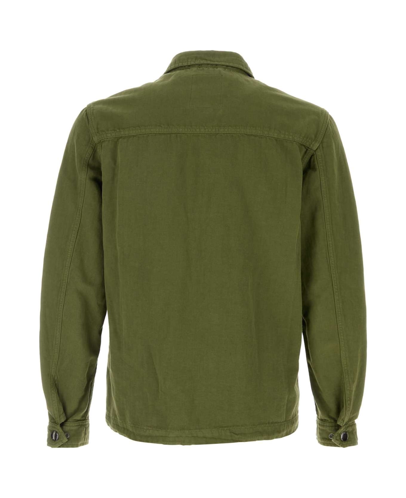Woolrich Green Denim Jacket - CYPRESS