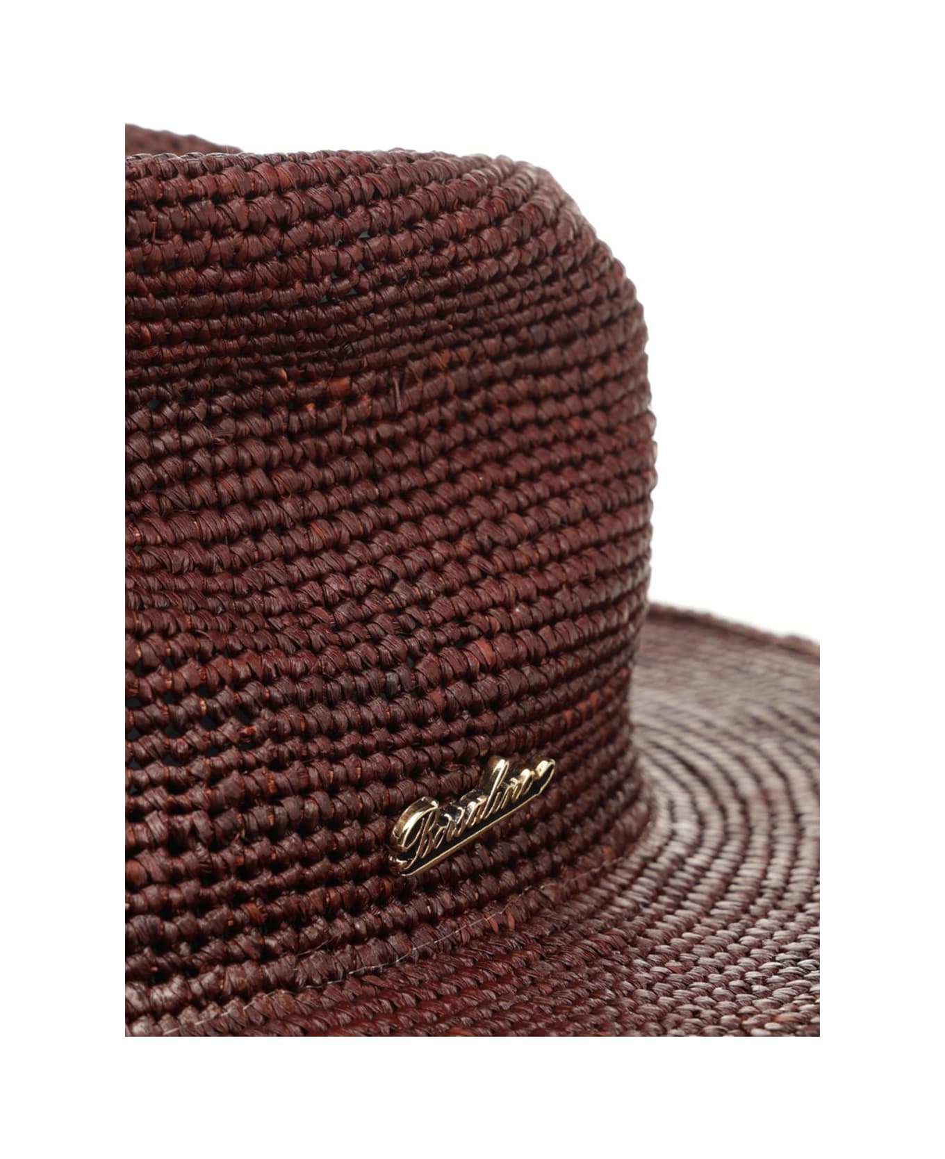 Borsalino Clochard-panama Crochet/t.media/medium Brim - Brown
