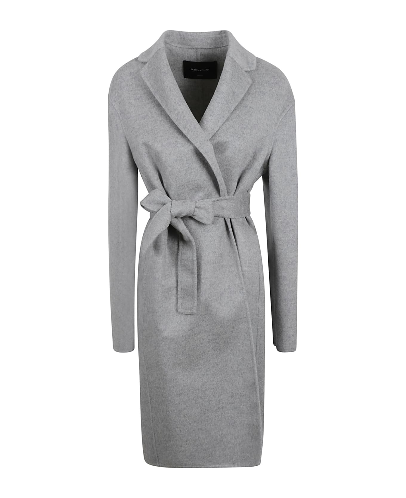 Fabiana Filippi Wool Cashmere Basic Top Coat - Grey