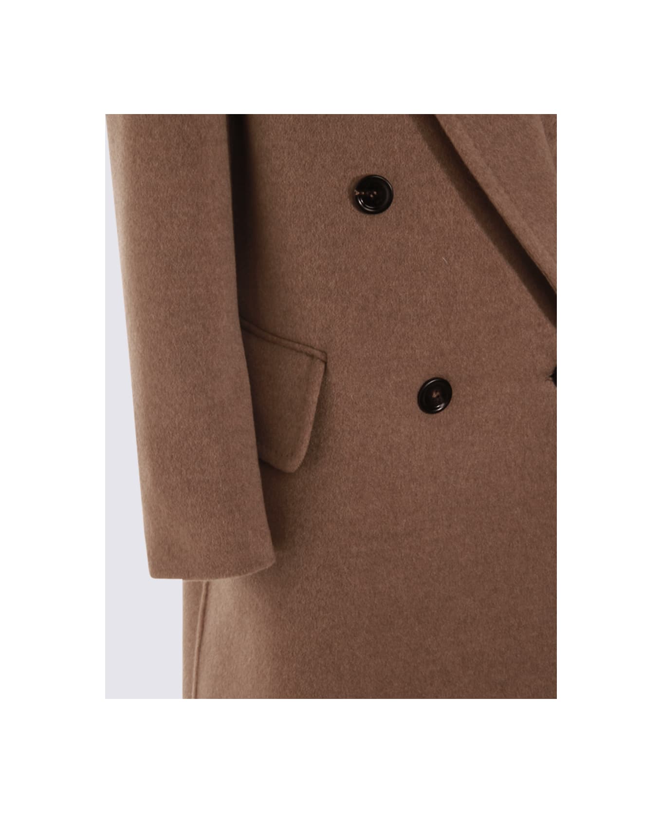 Max Mara Brown Cashmere Armonia Coat - CACHA SCURO