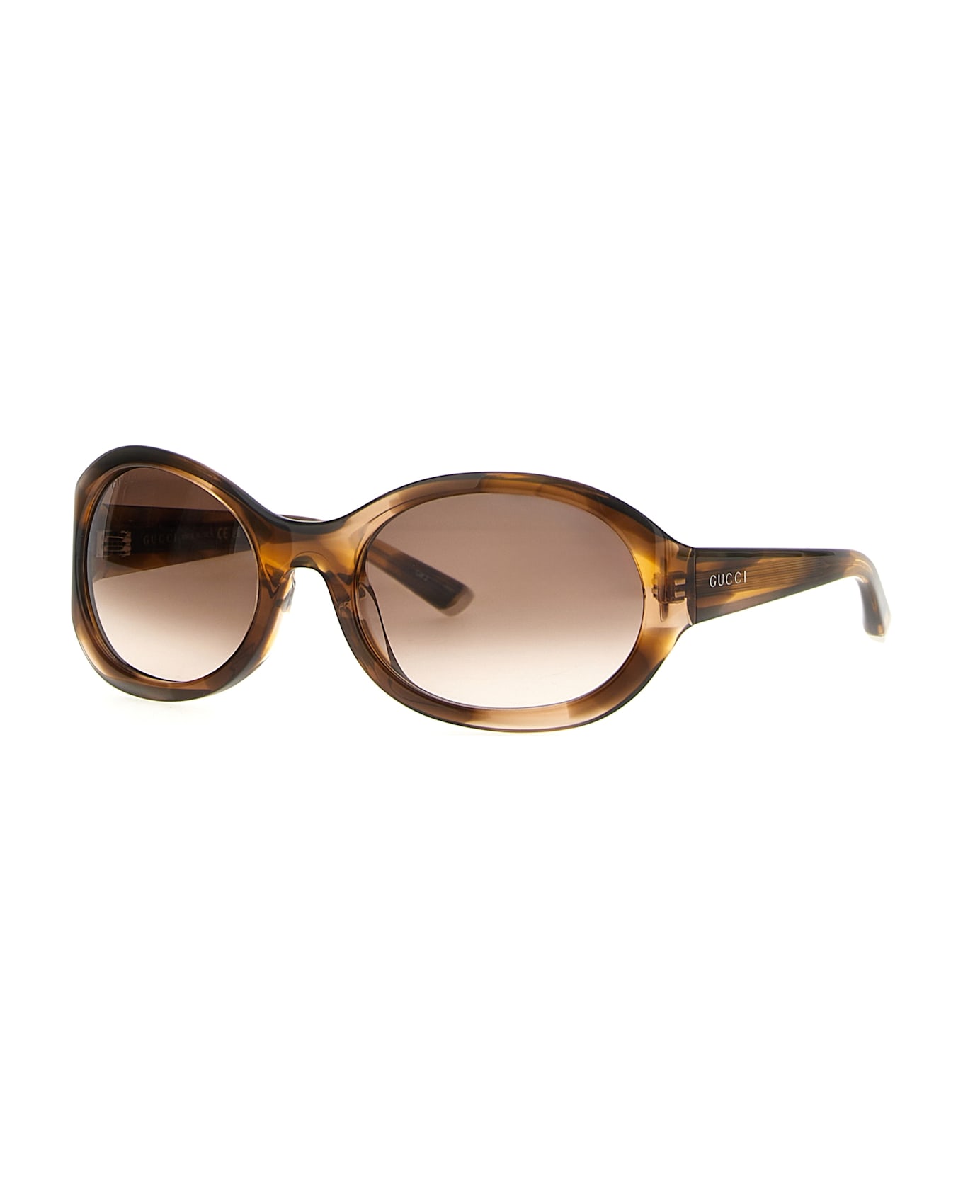 Gucci Round Sunglasses - Brown