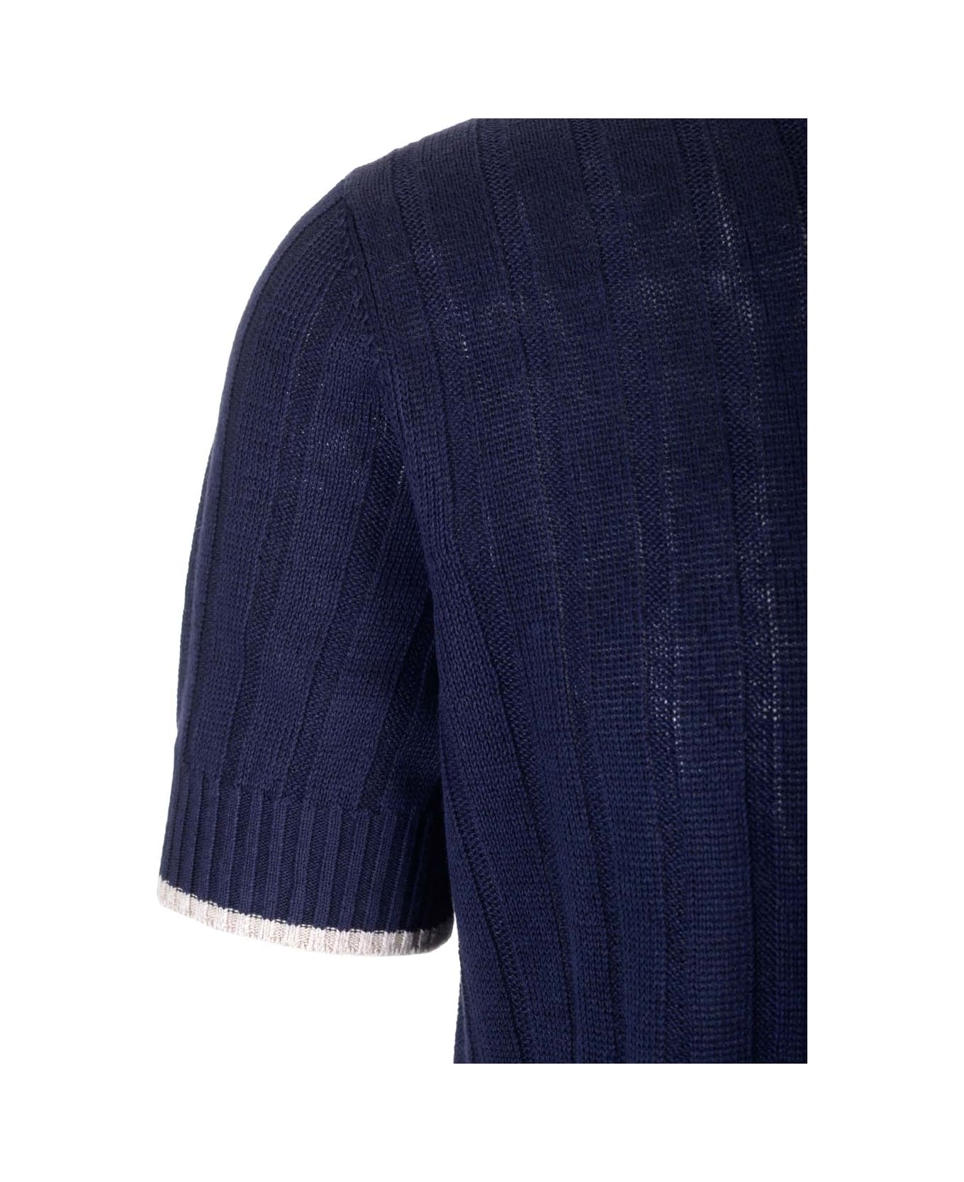 Brunello Cucinelli Cotton And Linen Sweater - Blue ニットウェア