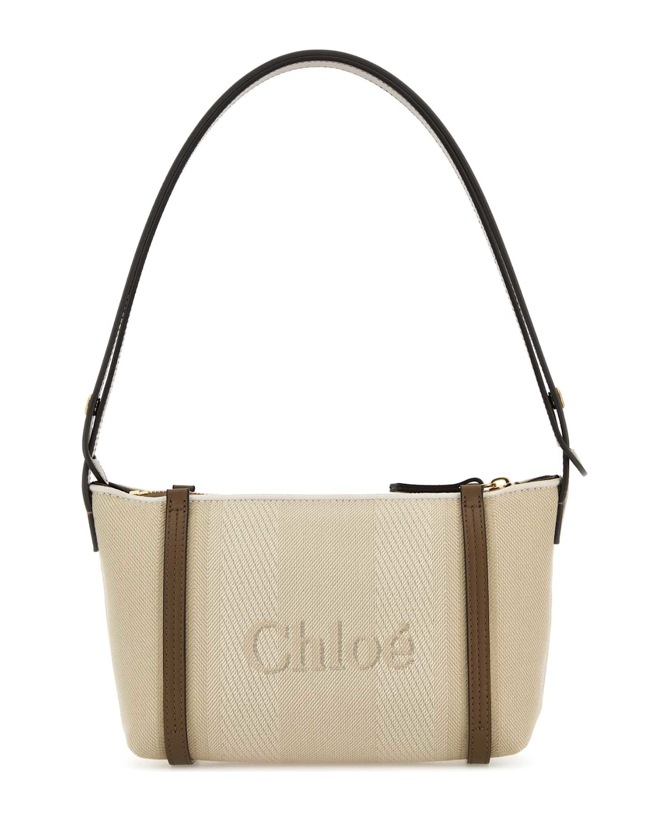 Chloé Sand Canvas Carry Shoulder Bag - VEGETALBEIGE
