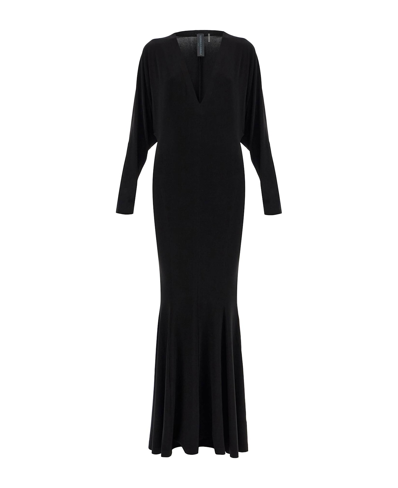 Norma Kamali Mermaid-style Dress With Dolman Sleeves - BLACK (Black)