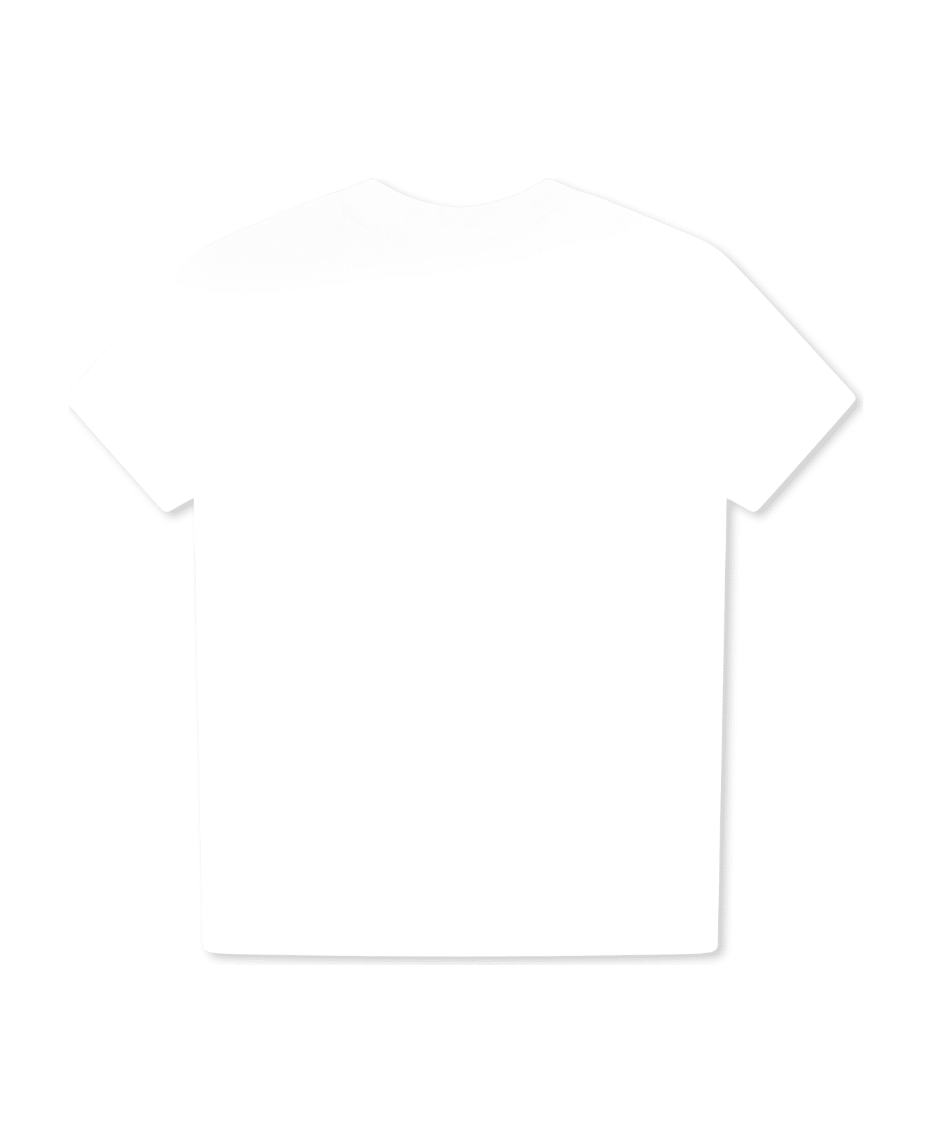 Calvin Klein White T-shirt For Babykids With Gray And Balck Logo - White