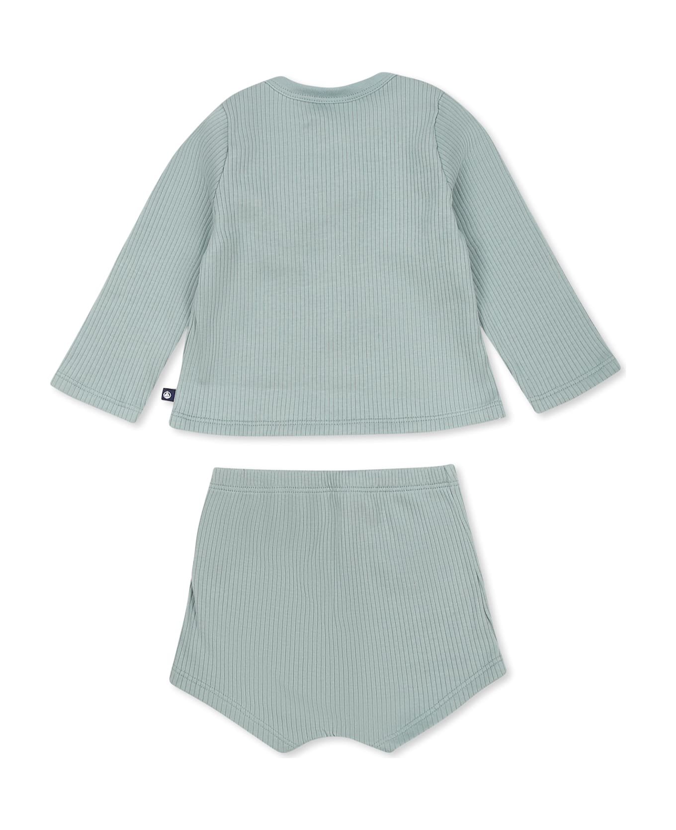Petit Bateau Green Suit For Babykids - Green