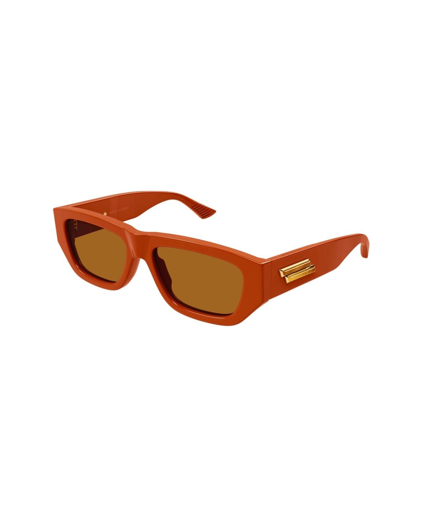 Bottega Veneta Eyewear Rectangular Frame Sunglasses - 004 orange orange brown