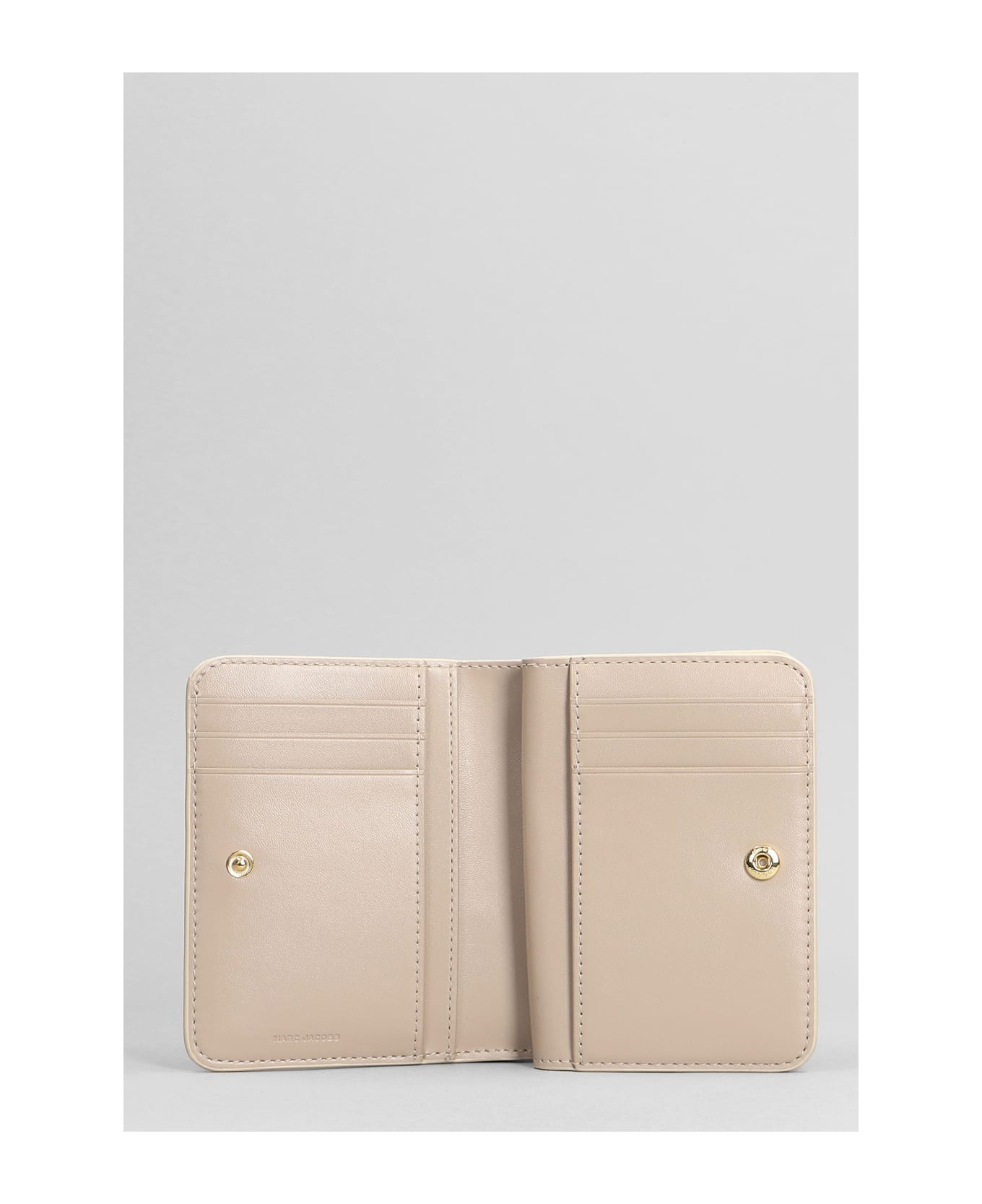 Marc Jacobs The Mini Compact Wallet In White Leather - white