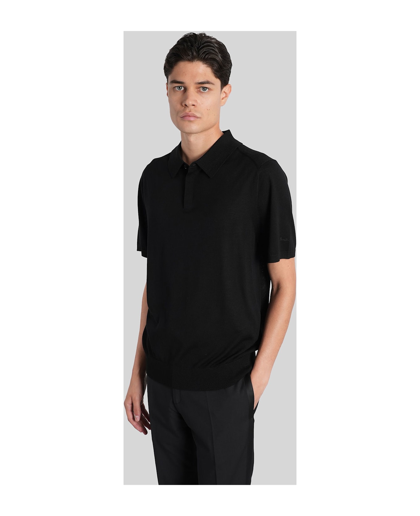 Paul Smith Polo In Black Wool - black
