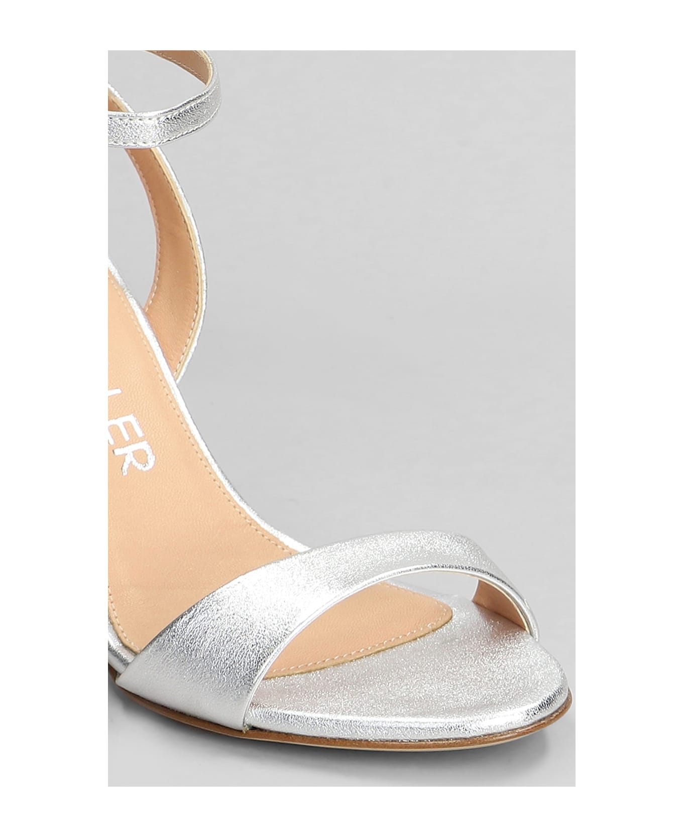The Seller Sandals In Silver Leather - silver