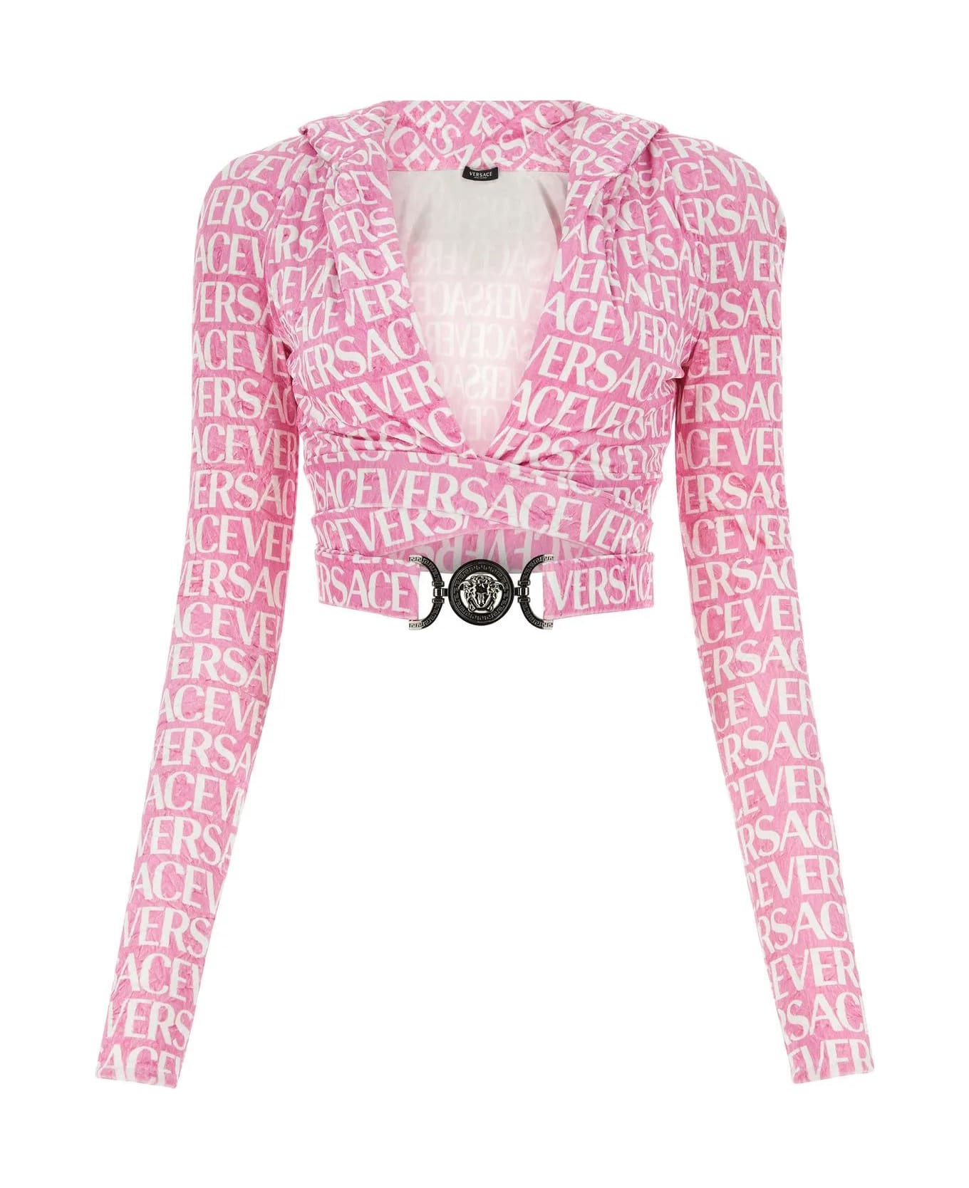 Versace Printed Chenille Top