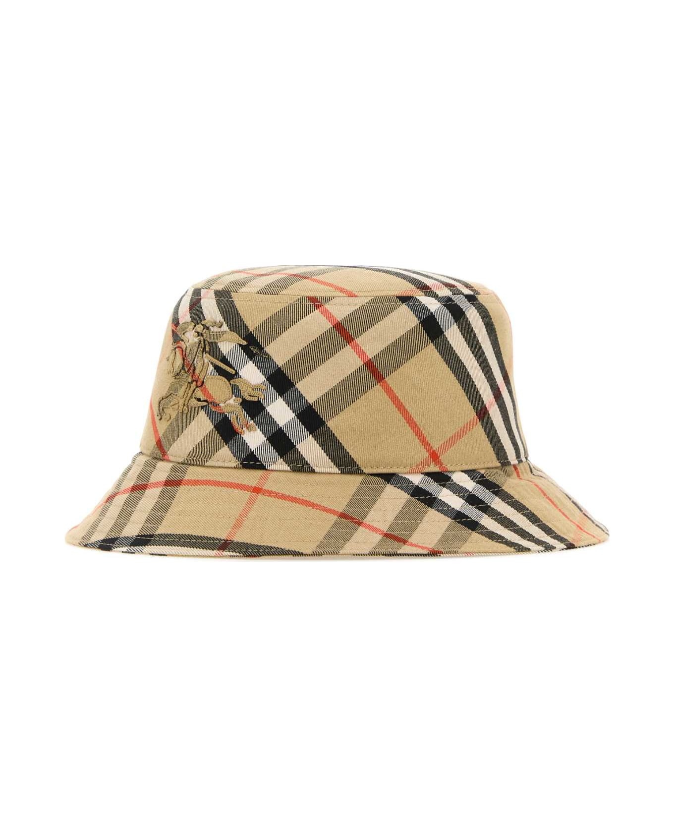 Burberry Printed Polyester Blend Bucket Hat - SAND