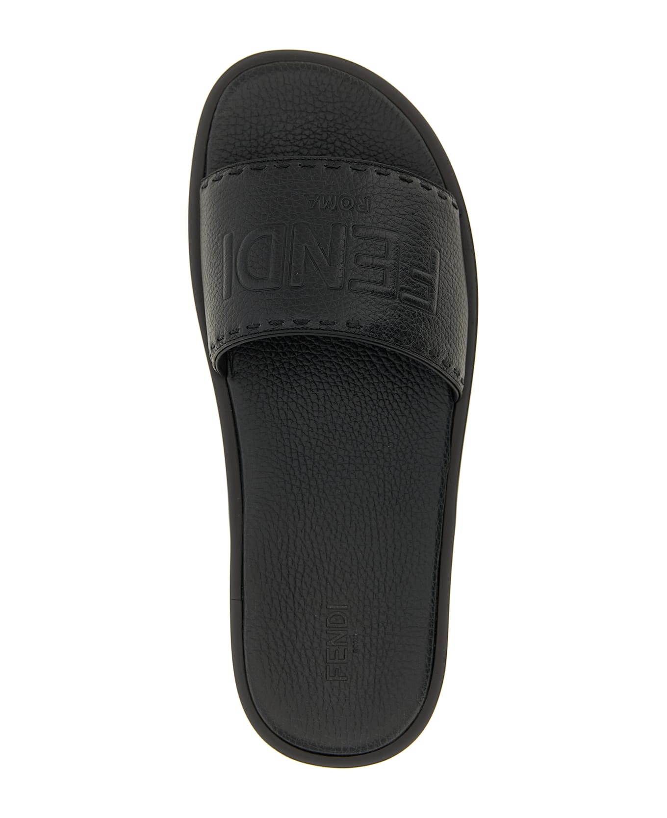 Fendi 'fendi Roma' Slides - Black  
