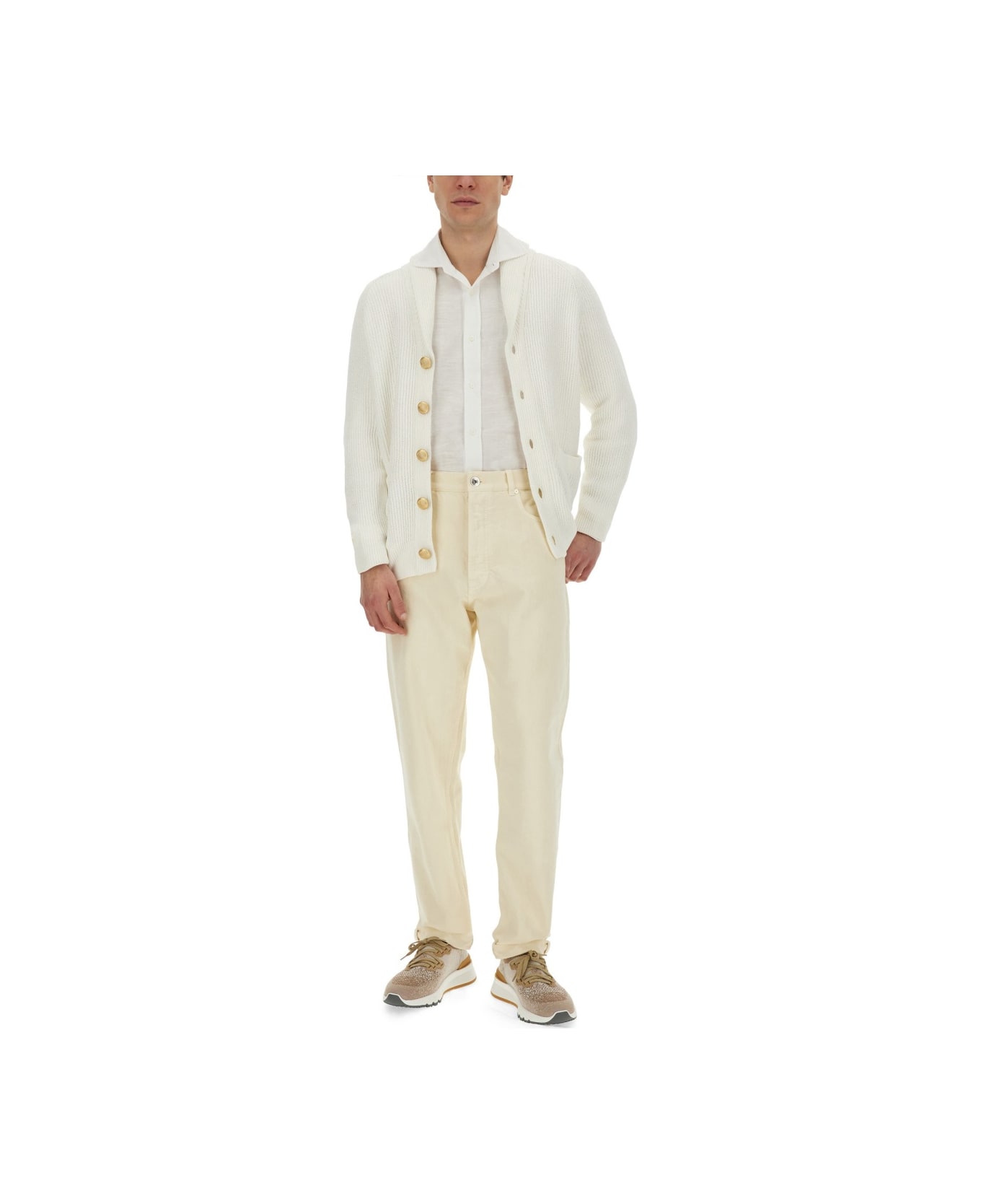 Brunello Cucinelli Linen Blend Shirt - WHITE シャツ