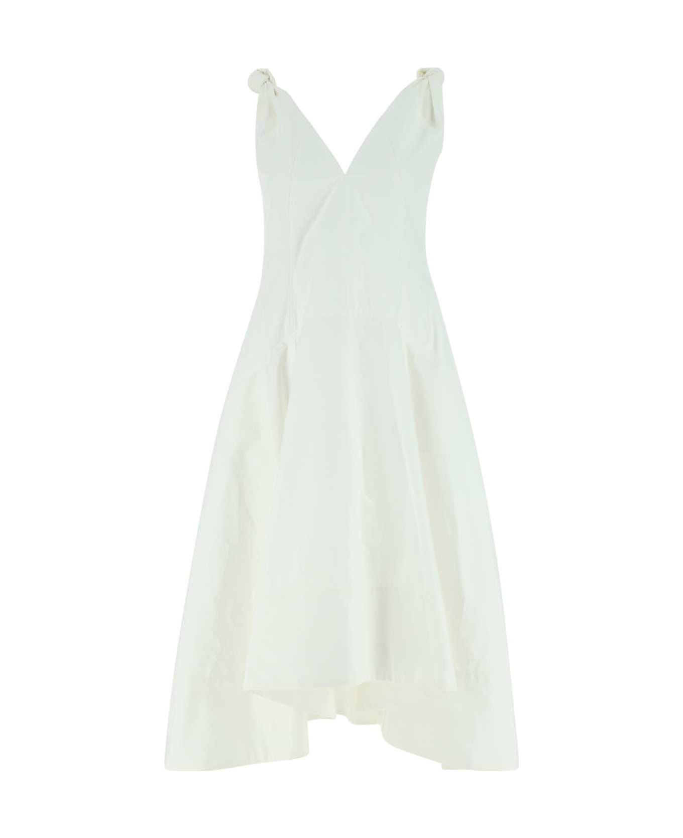 Bottega Veneta White Cotton Dress - 9000