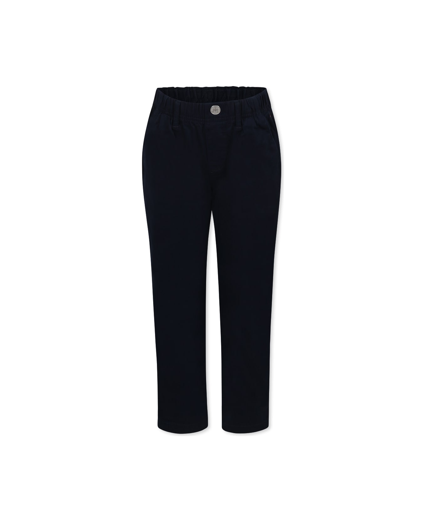 Tommy Hilfiger Blue Trousers For Boy With Logo - Blue