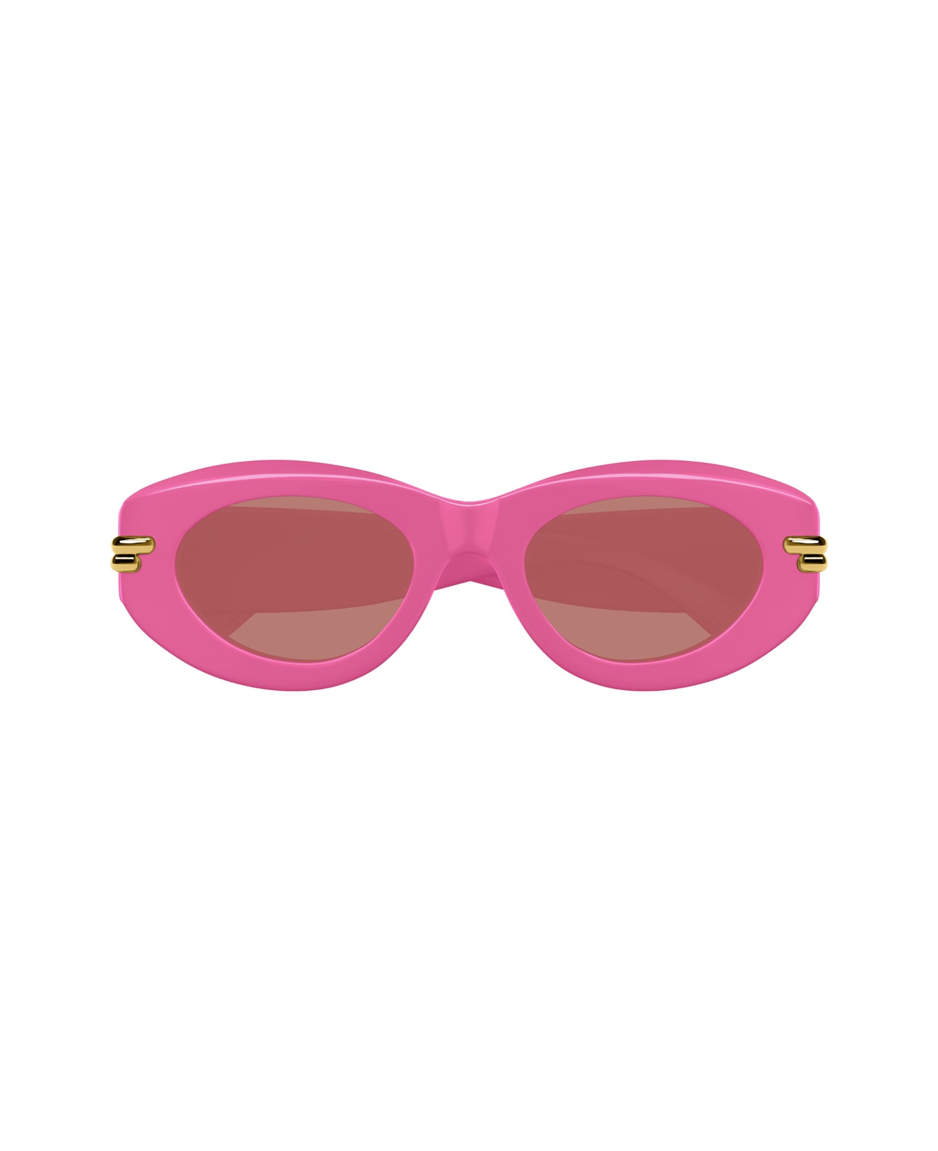 Bottega Veneta Eyewear Bottega Veneta Bv1322s Linea Mitre 004 Fuchsia Red Sunglasses - Rosa