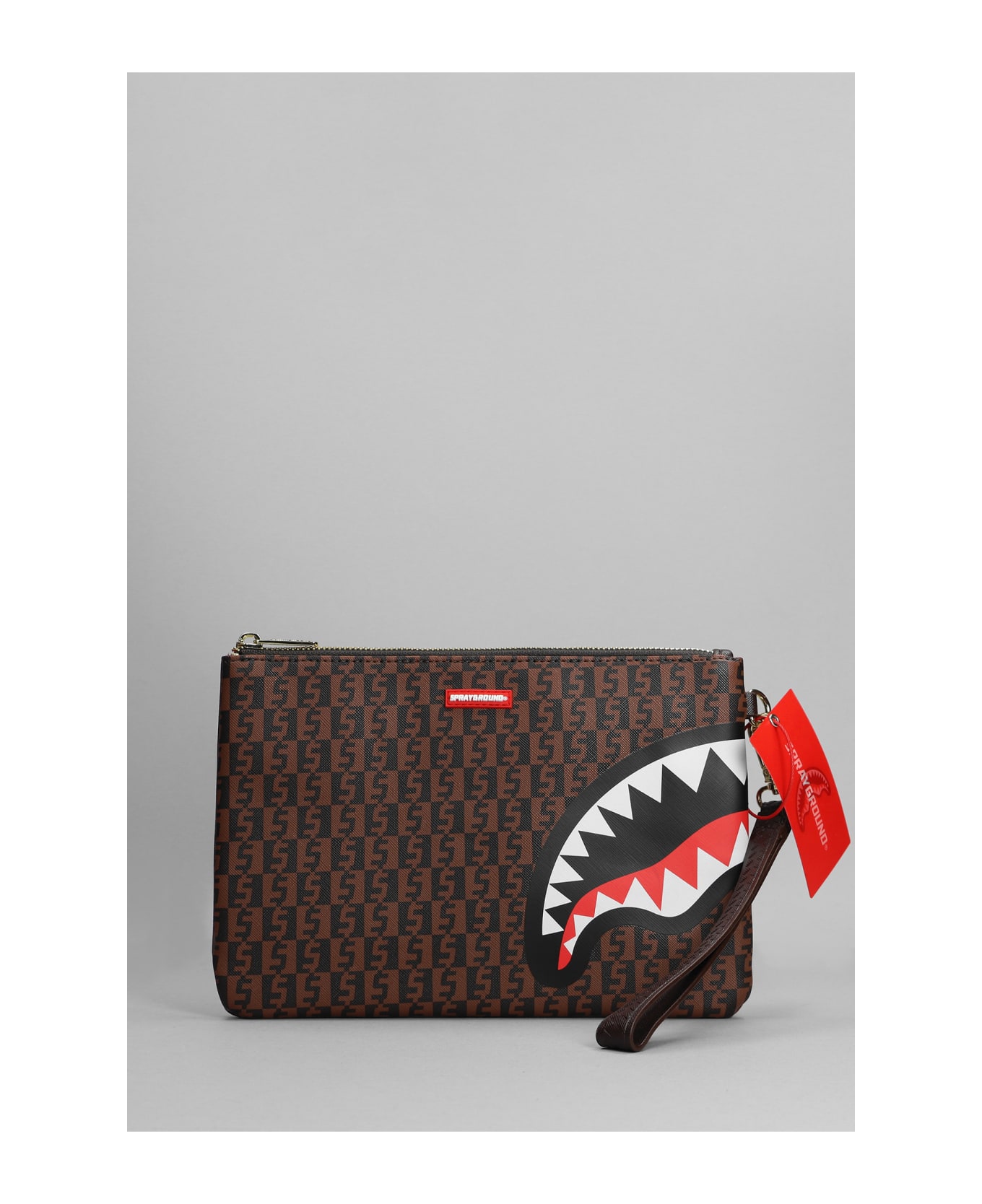 Sprayground Clutch In Brown Pvc italist