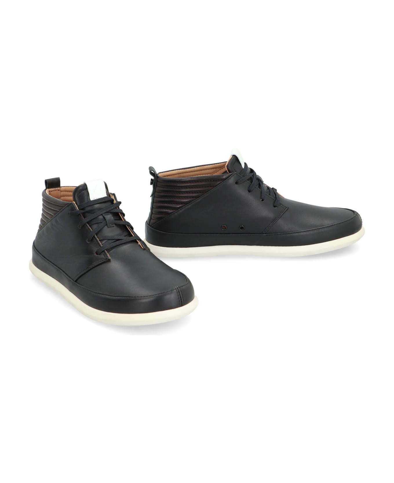 Volta Leather Mid-top Sneakers - black