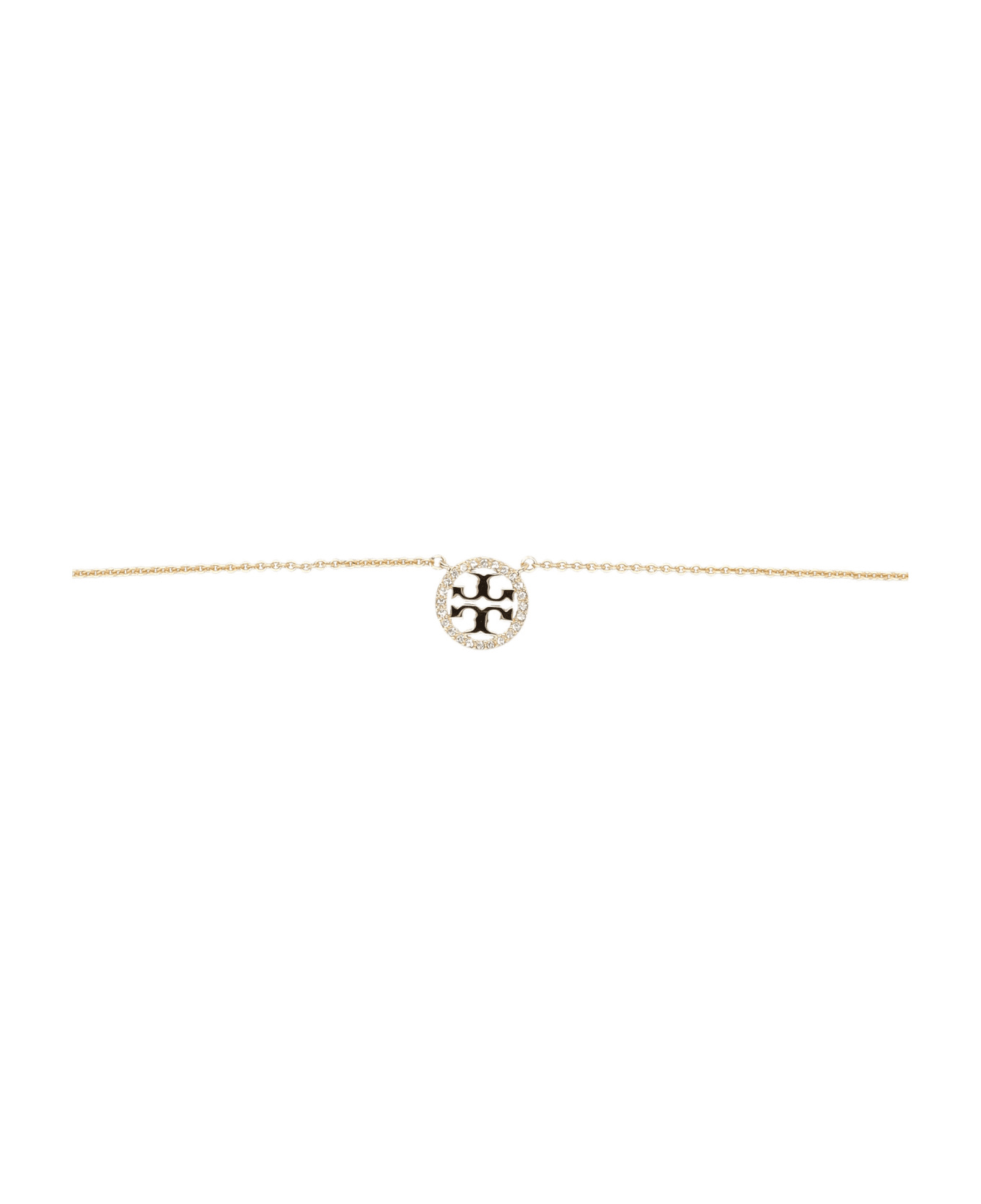 Tory Burch Miller Pave Pendant Necklace - Tory Gold / Crystal