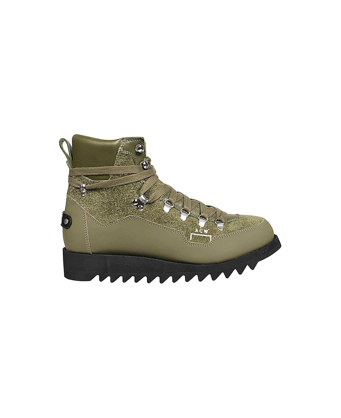 A-COLD-WALL Lace-up Ankle Boots - green