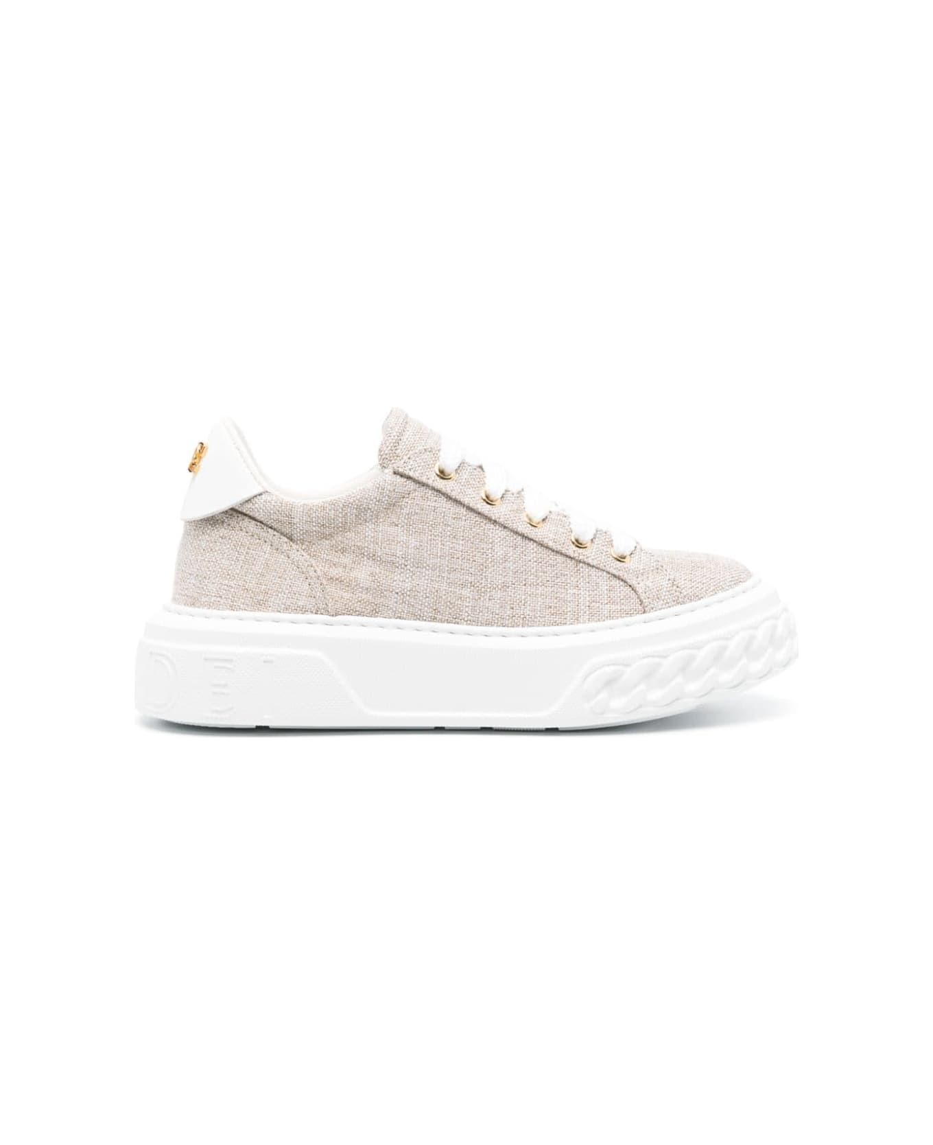 Casadei Lurex Sneaker - Gold White