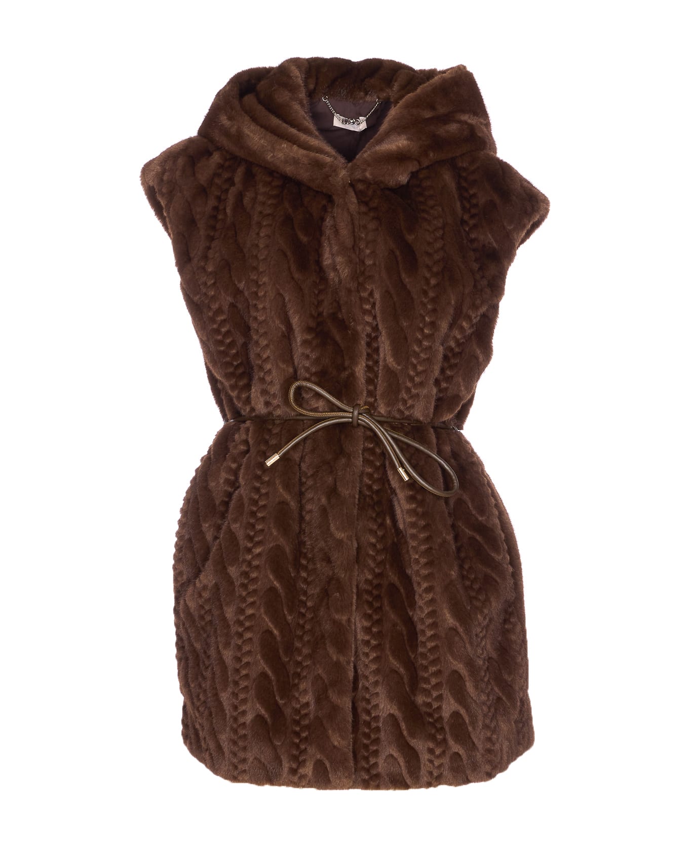 Liu-Jo Faux Fur Vest - Brown