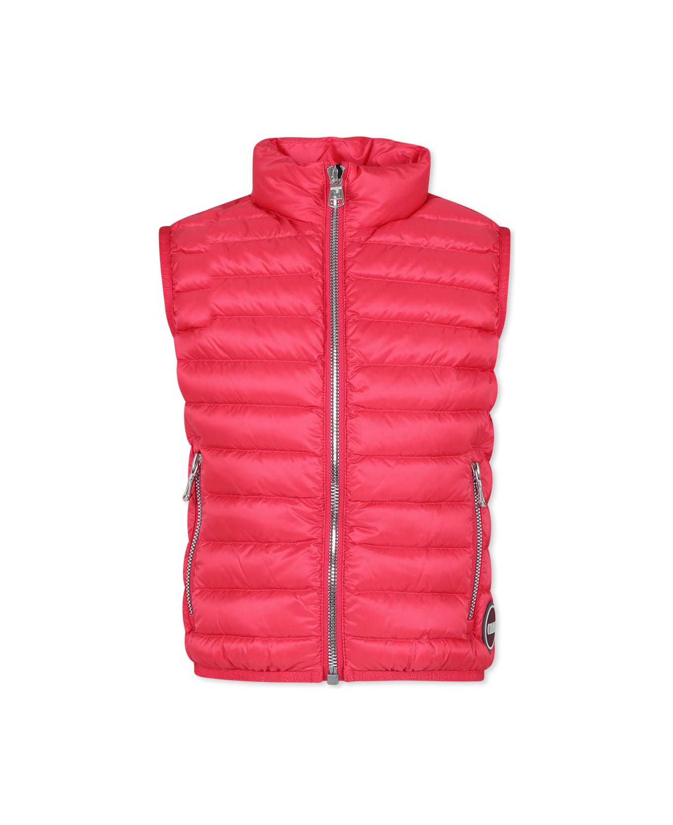 Colmar Pink Vest For Girl With Logo - Pink