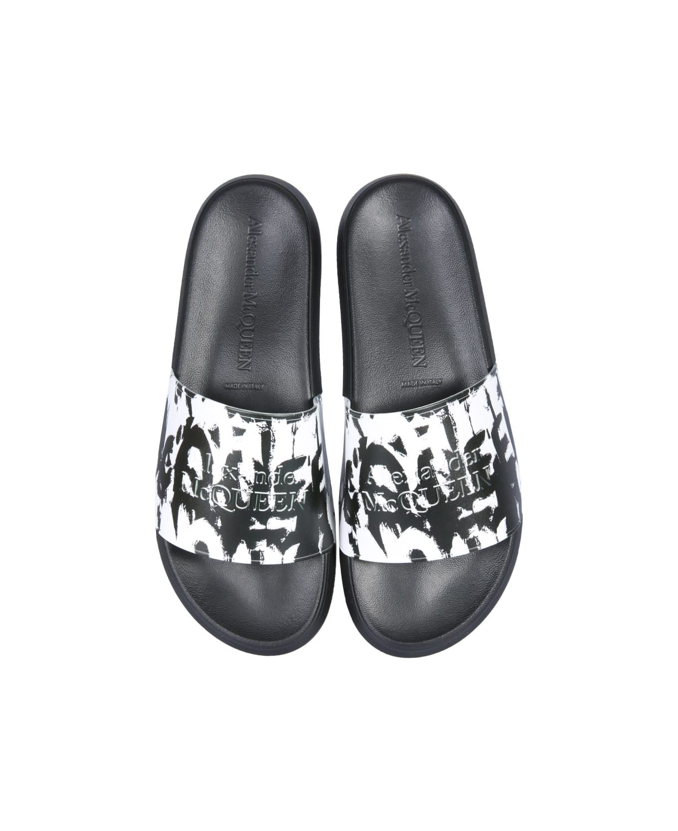 Alexander McQueen Sandal With Graffiti Logo - MULTICOLOUR