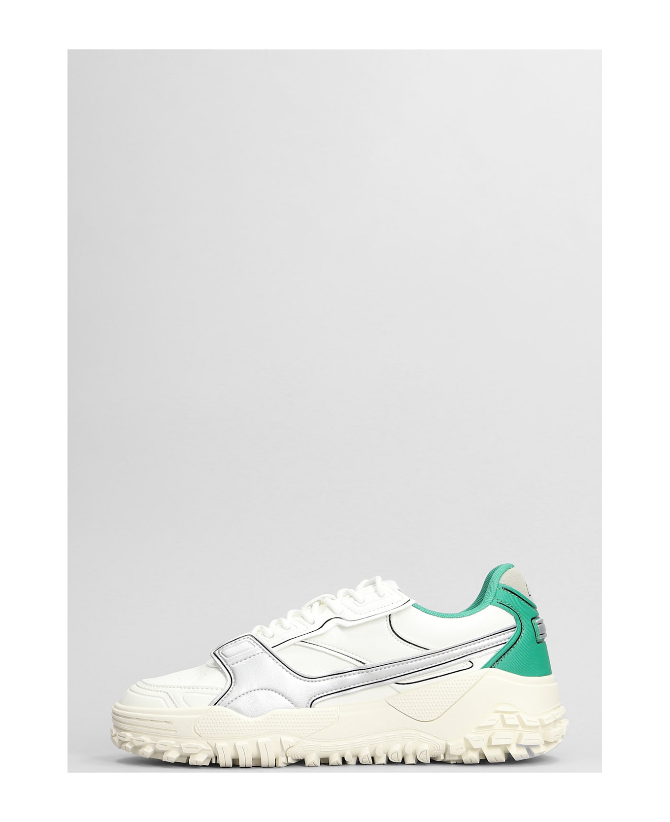 ellesse Lsr Dna 001 Sneakers In White Leather And Fabric - white