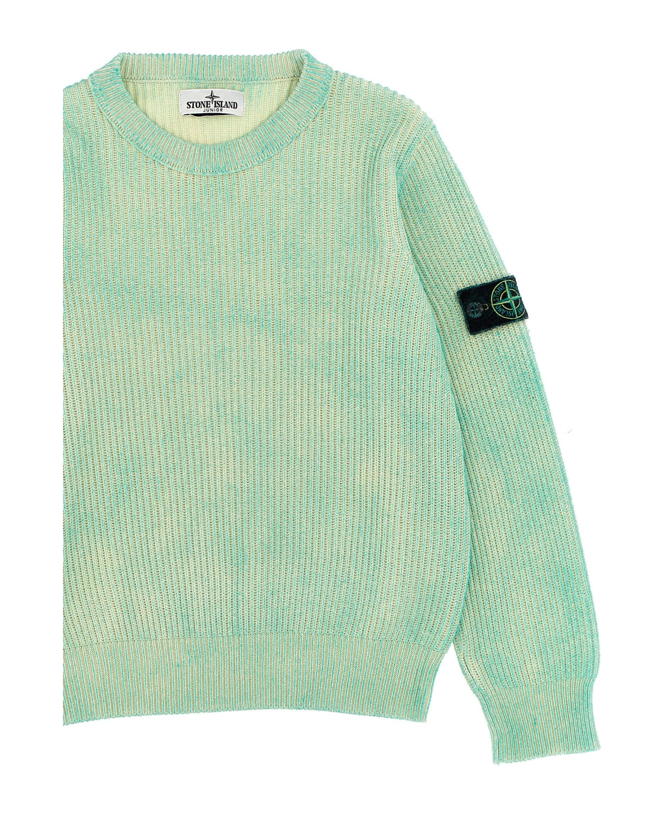 Stone Island Junior Logo Badge Sweater - Green ニットウェア＆スウェットシャツ