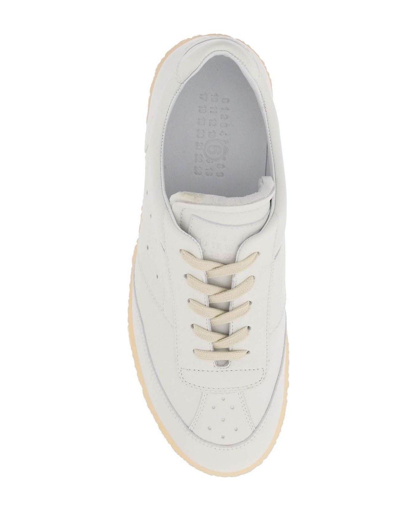 MM6 Maison Margiela Court Lace-up Sneakers - White