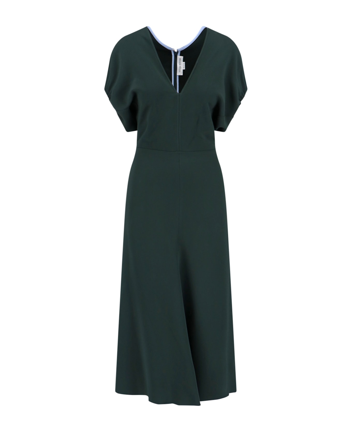 Victoria Beckham Flared Midi Dress - Green