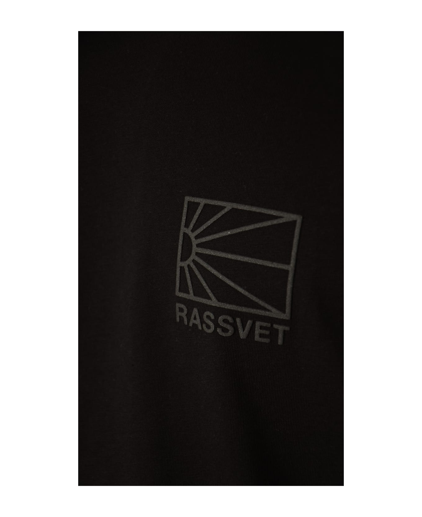 Rassvet Chest Logo Regular T-shirt - Black シャツ