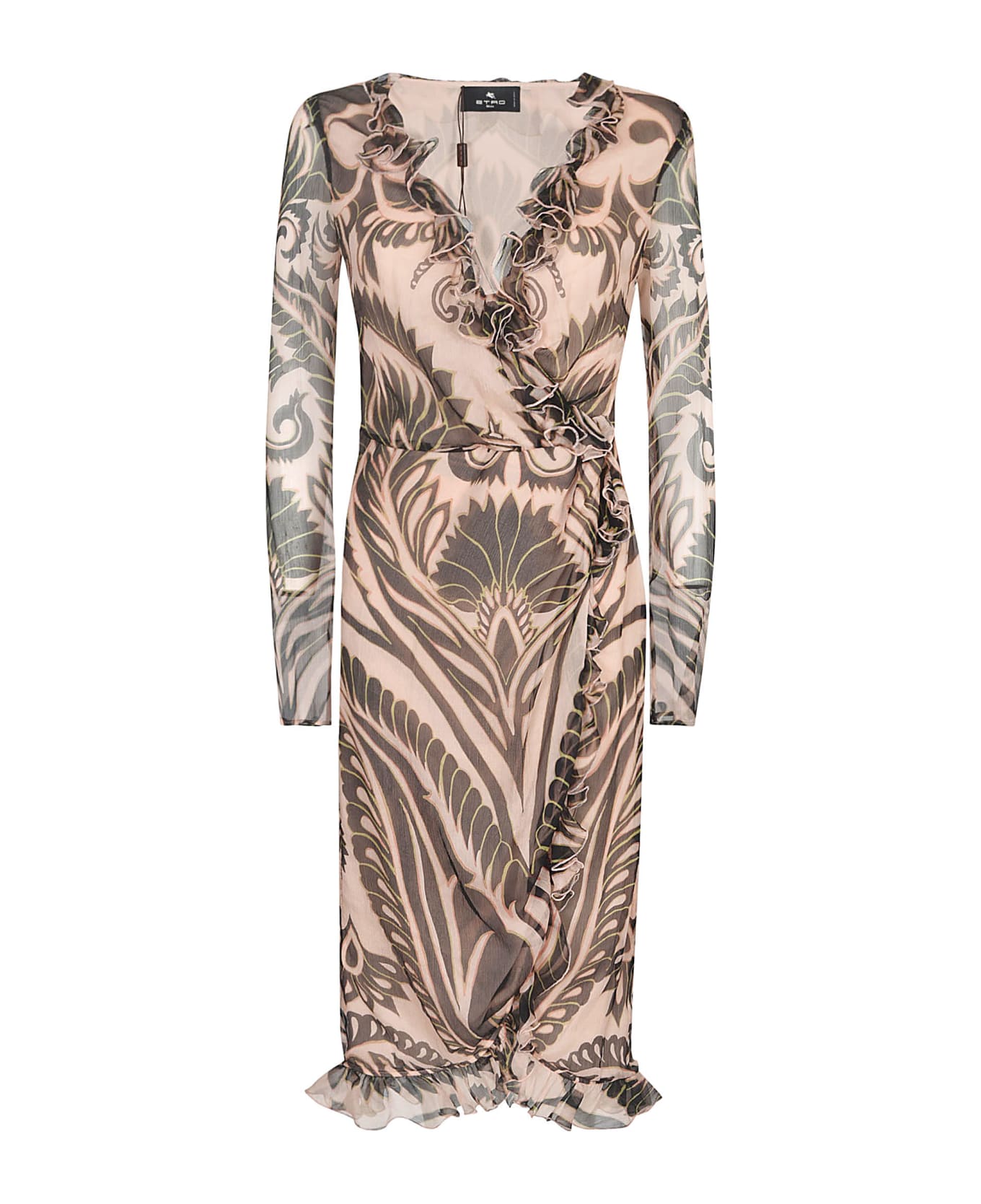 Etro Ruffle Trimmed All-over Printed Dress - .