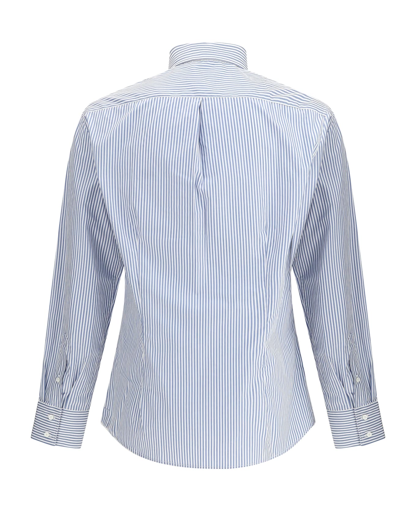 Brunello Cucinelli Striped Long-sleeve Cotton Shirt
