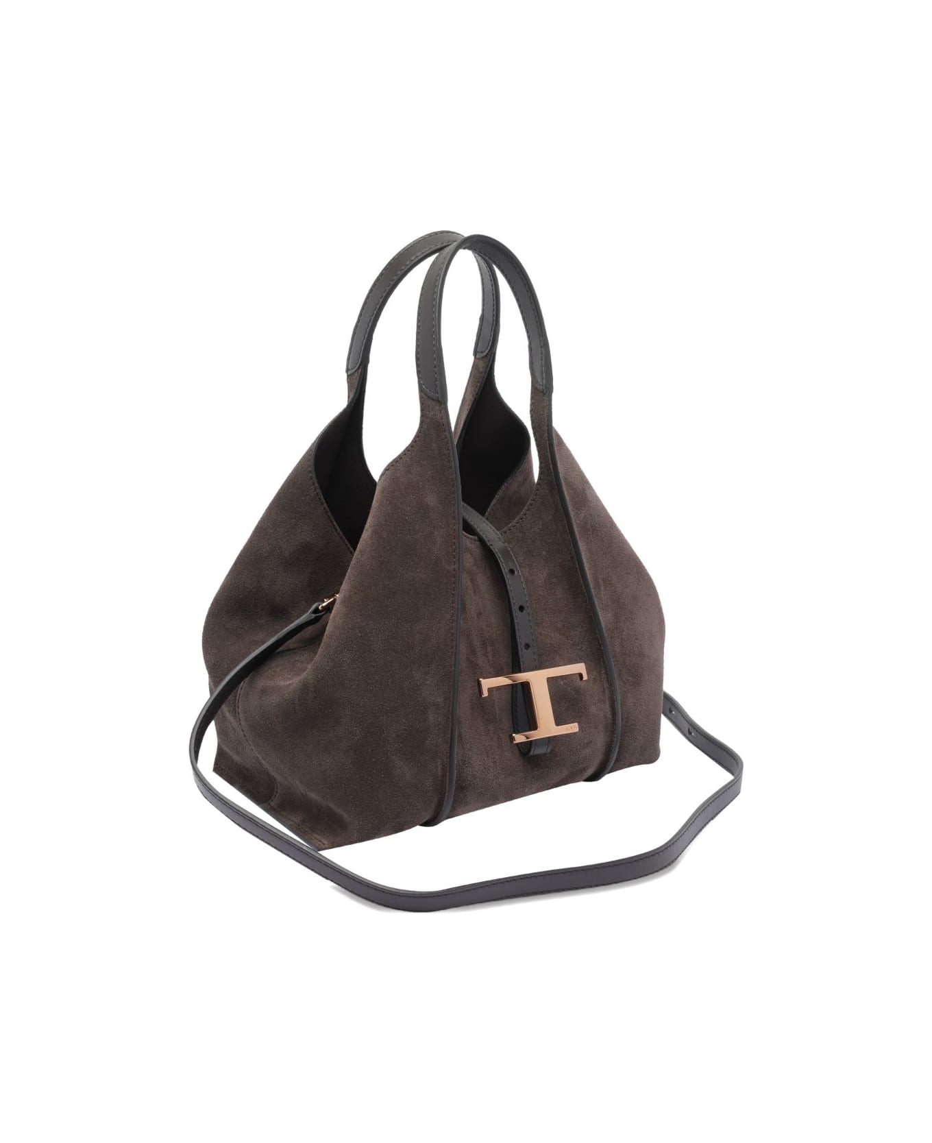 Tod
s Mini Leather Tote Bag - Marrone scuro