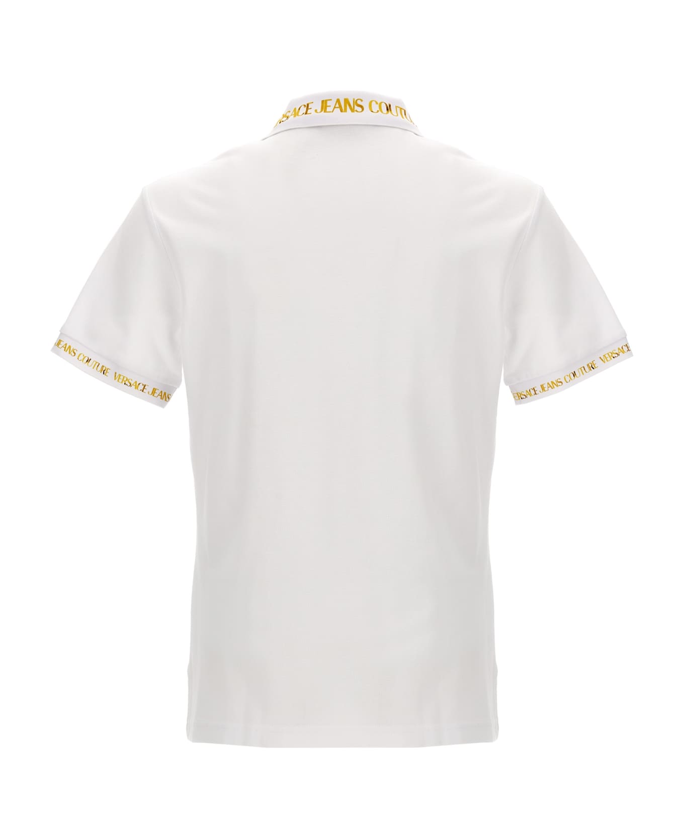 Versace Jeans Couture Logo Print Polo Shirt - White