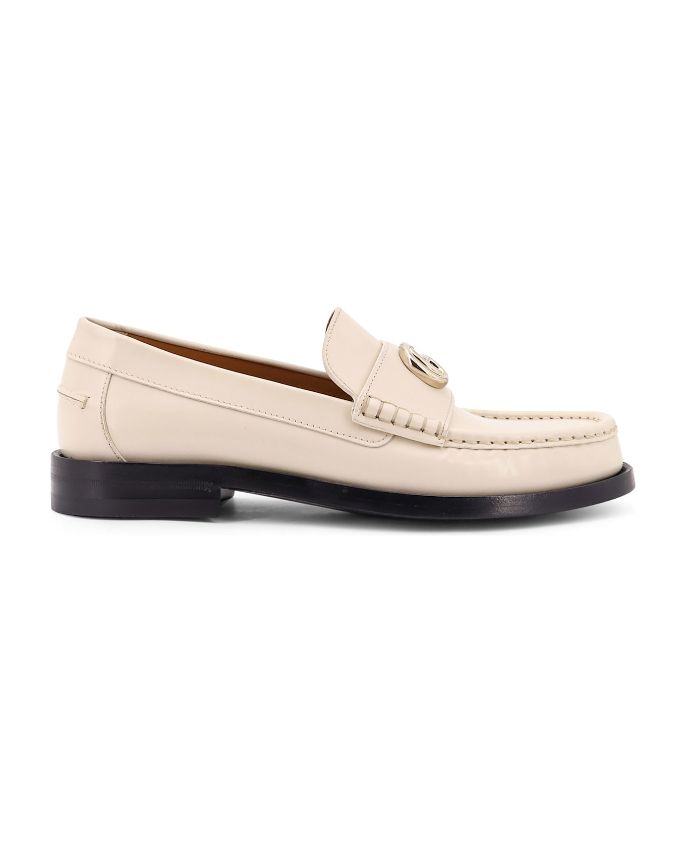Gucci Leather Loafers - White