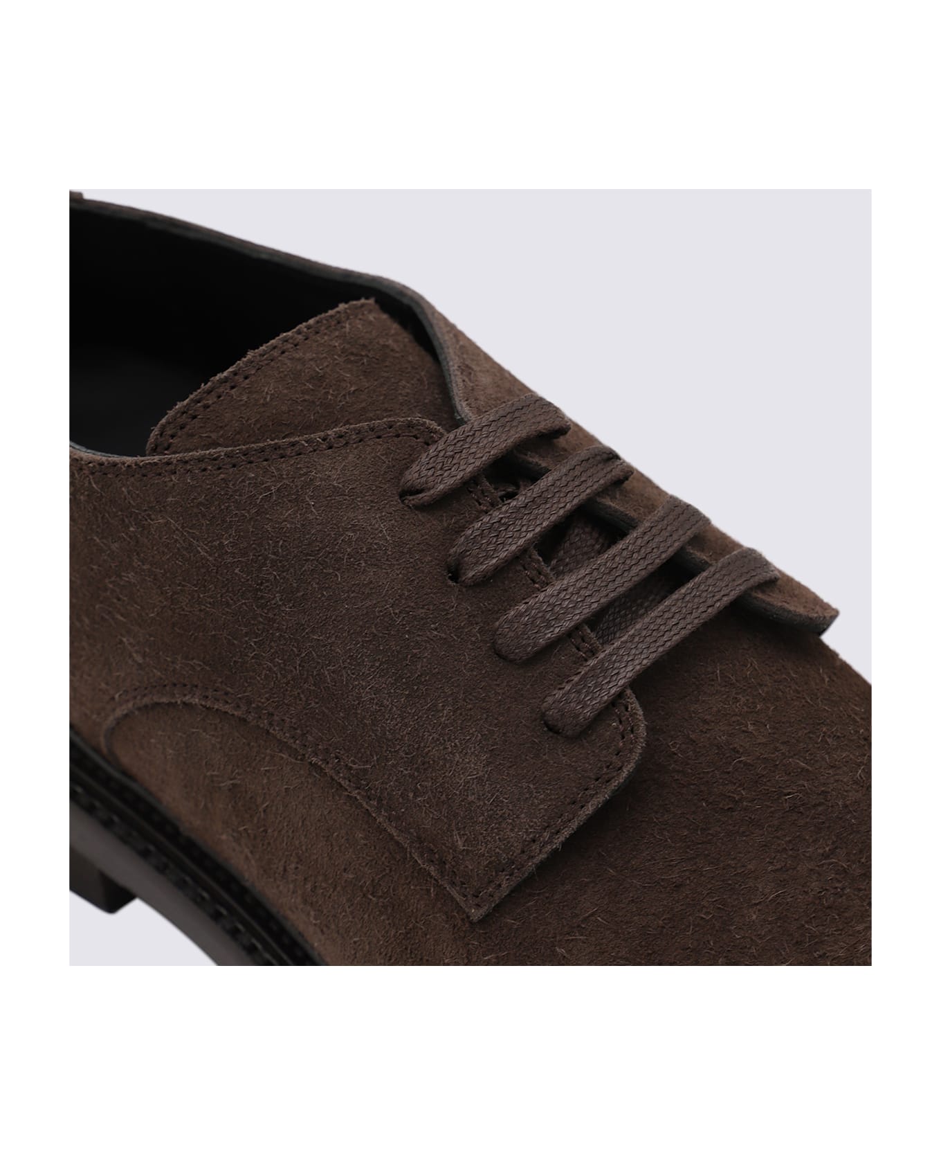 Moschino Brown Leather Lace Up Shoes - Brown
