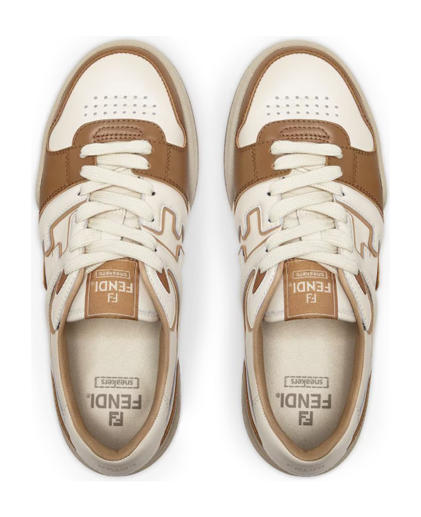 Fendi Match Sneakers - Nocciola White Mou