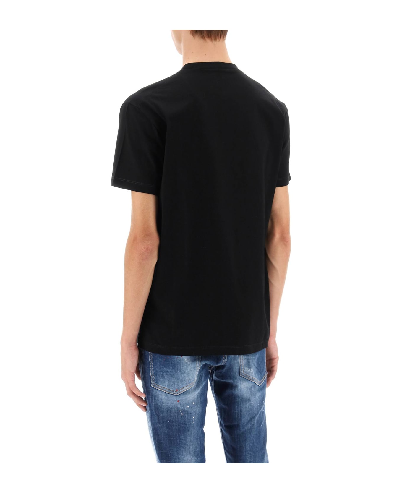 Dsquared2 Cotton T-shirt With Logo - Nero