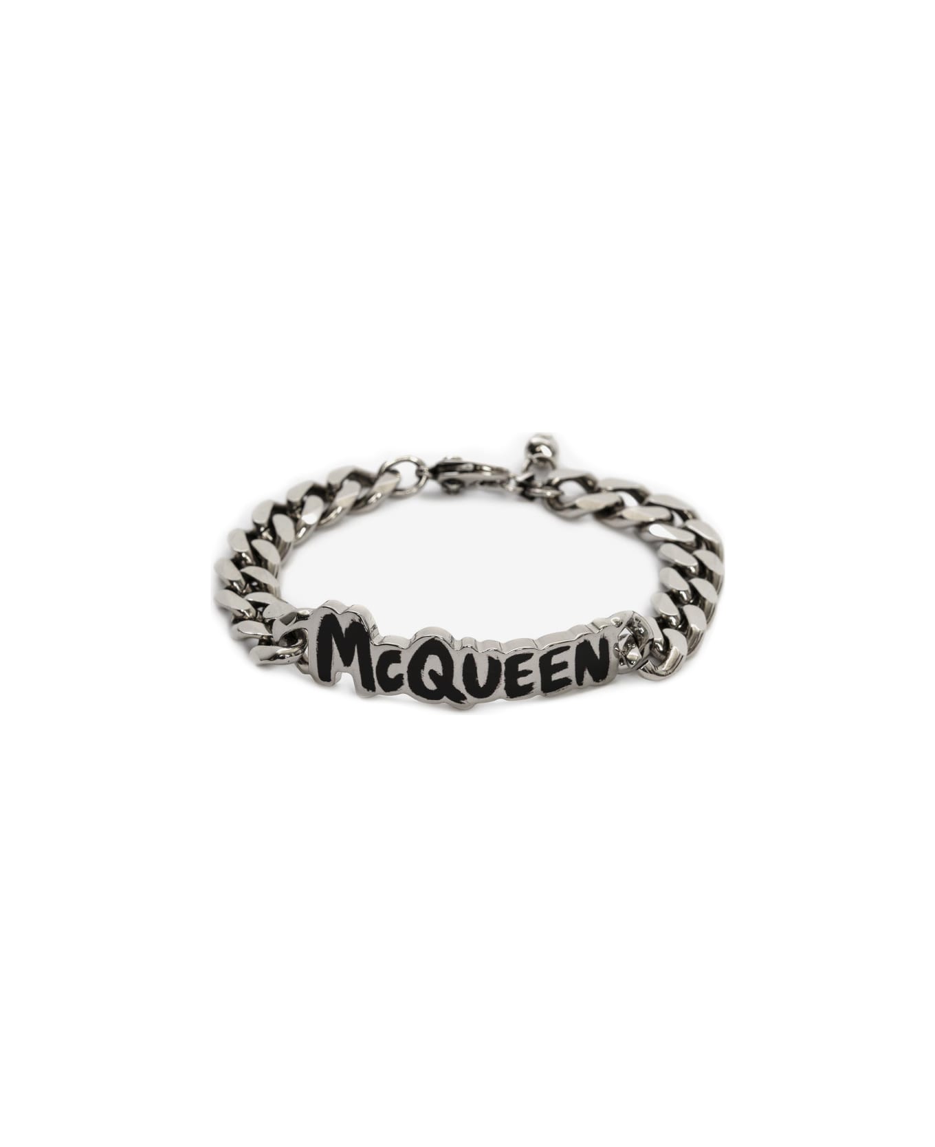 Alexander McQueen Graffiti Logo Bracelet - Nero