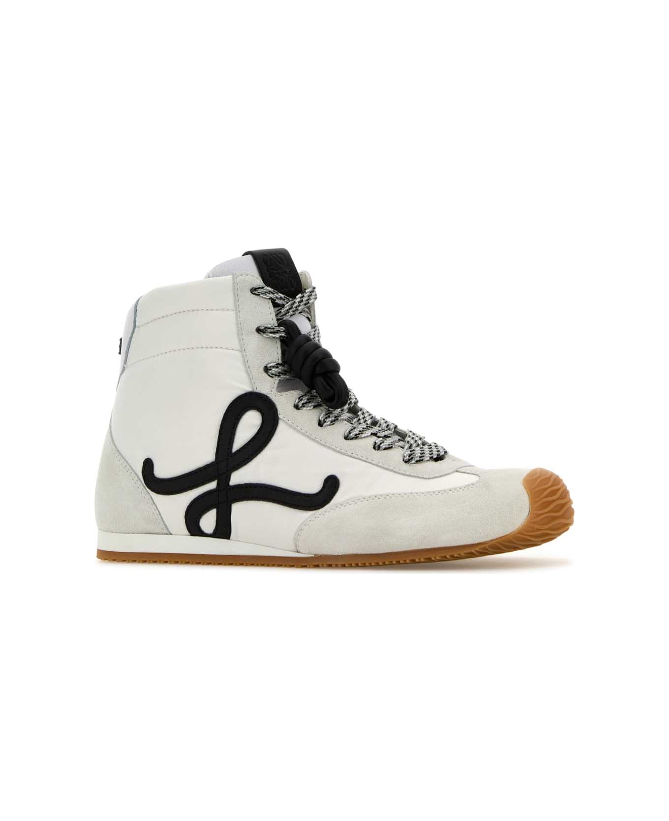 Loewe White Nylon And Suede Ballet Runner 2.0 Sneakers - WHITEBLACK