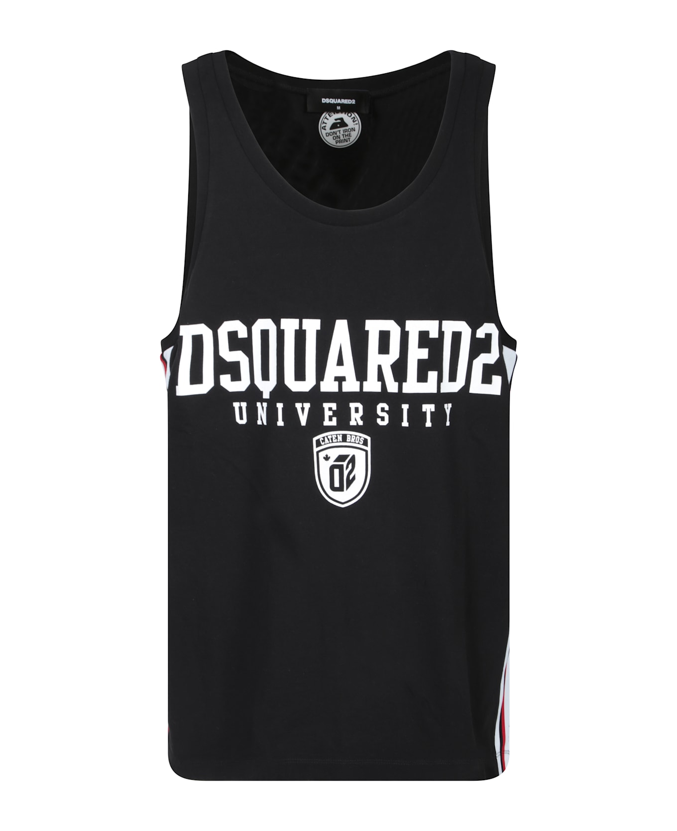 Dsquared2 Logo-printed Round Neck Tank Top - Black