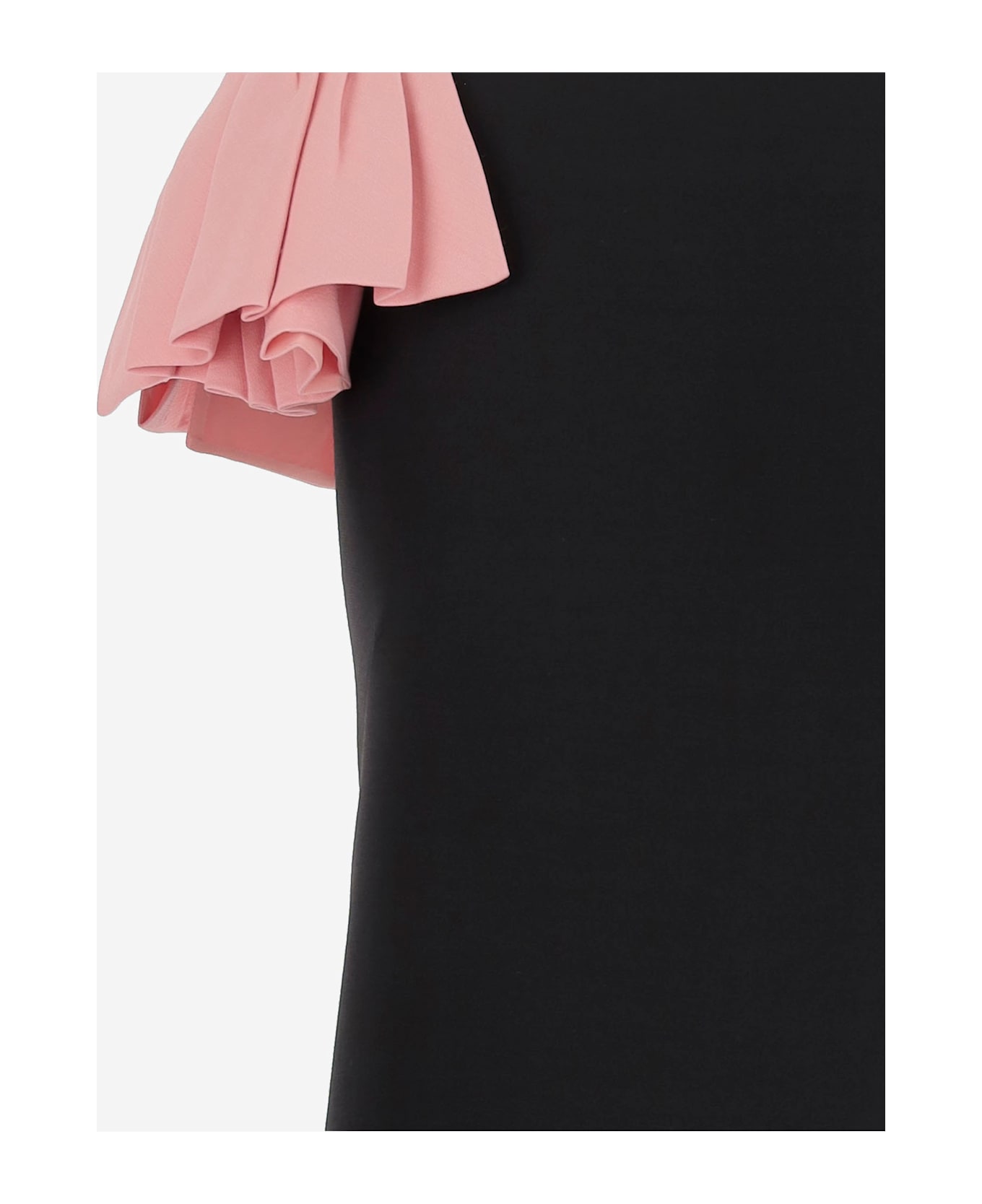 Valentino Crepe Couture Short Dress - Black