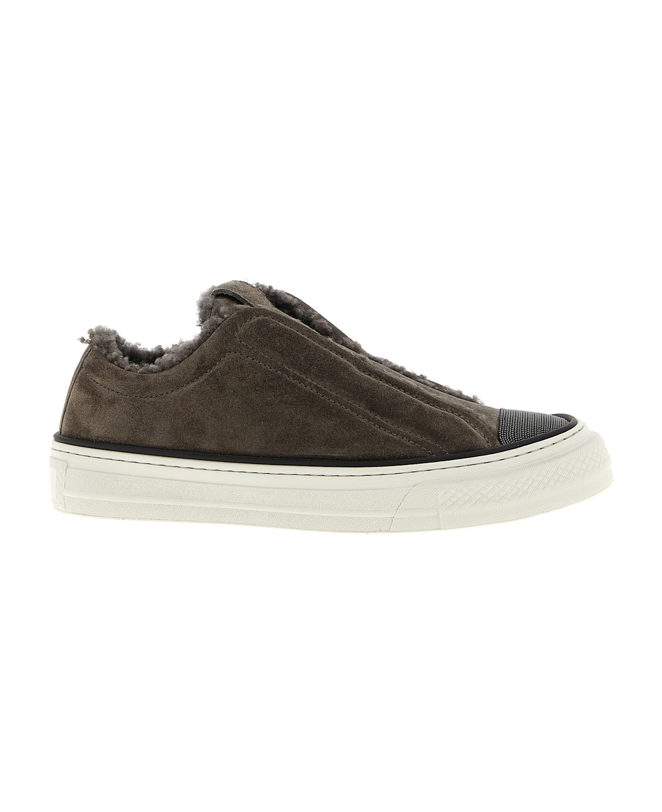 Brunello Cucinelli 
precious Toe
 Sneakers - Gray
