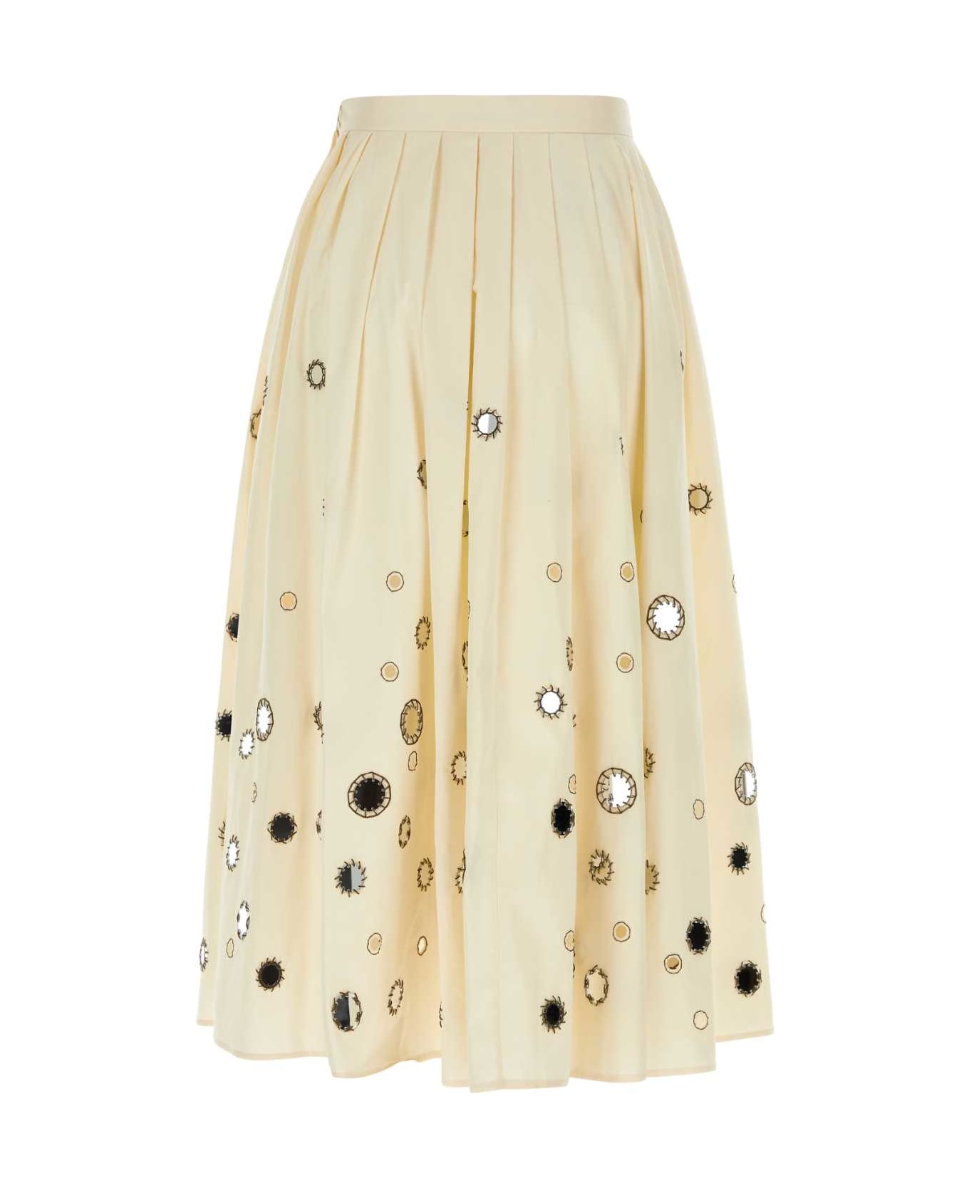 Prada Cream Cotton Skirt - NATURALE