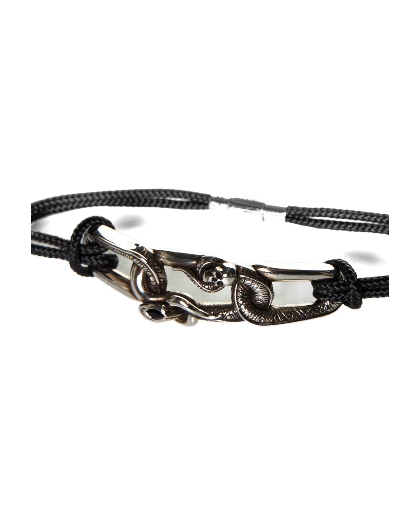 Alexander McQueen Bracelet With An Appliqué - Blk+0446+jet.sw